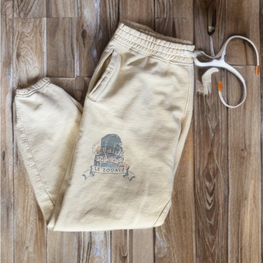 Cream Graphic Men's Jogger Sweatpants